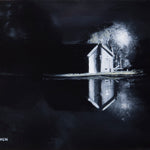 Lake House At Night