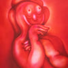 Red Cheeky Thinker