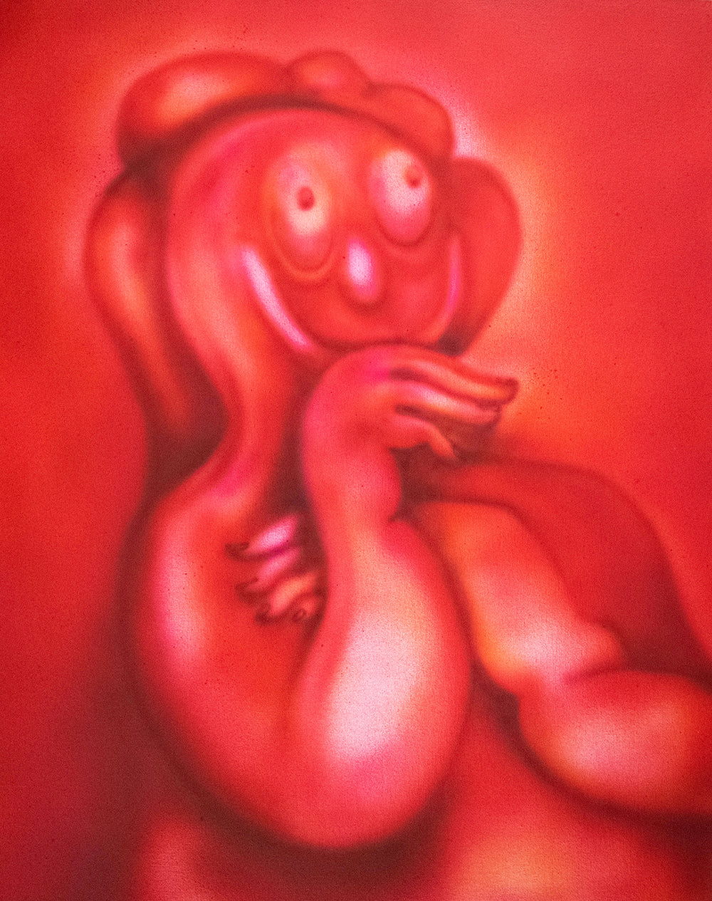 Red Cheeky Thinker