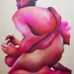 Red Seated Woman