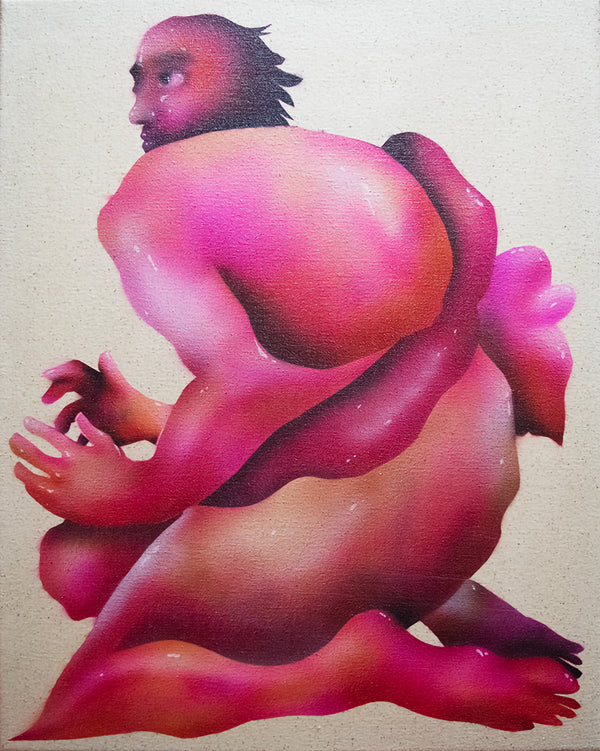 Red Seated Woman