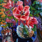 Red Tulips And Lilac